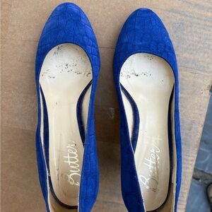 Butter Women's Royal Blue Textured Flats